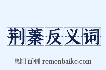 荆蓁反义词是什么意思的图片